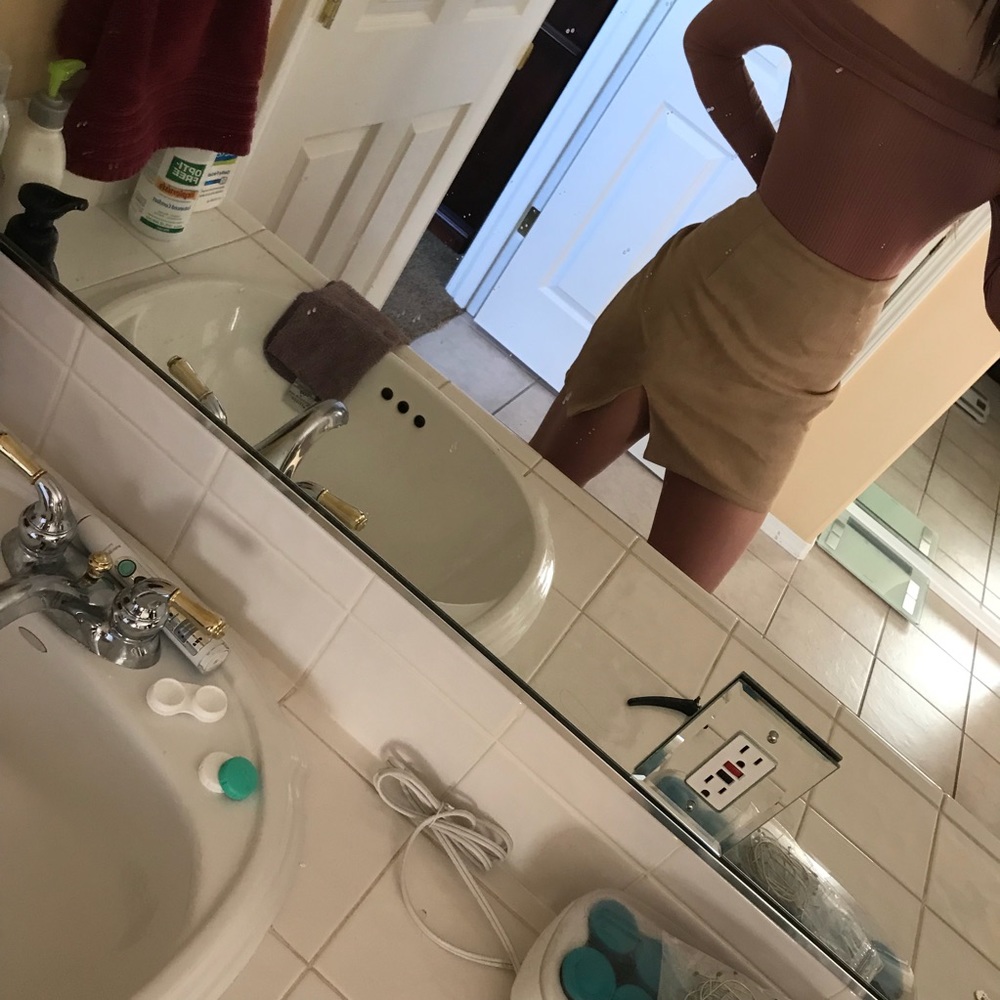 Misguided suede skirt